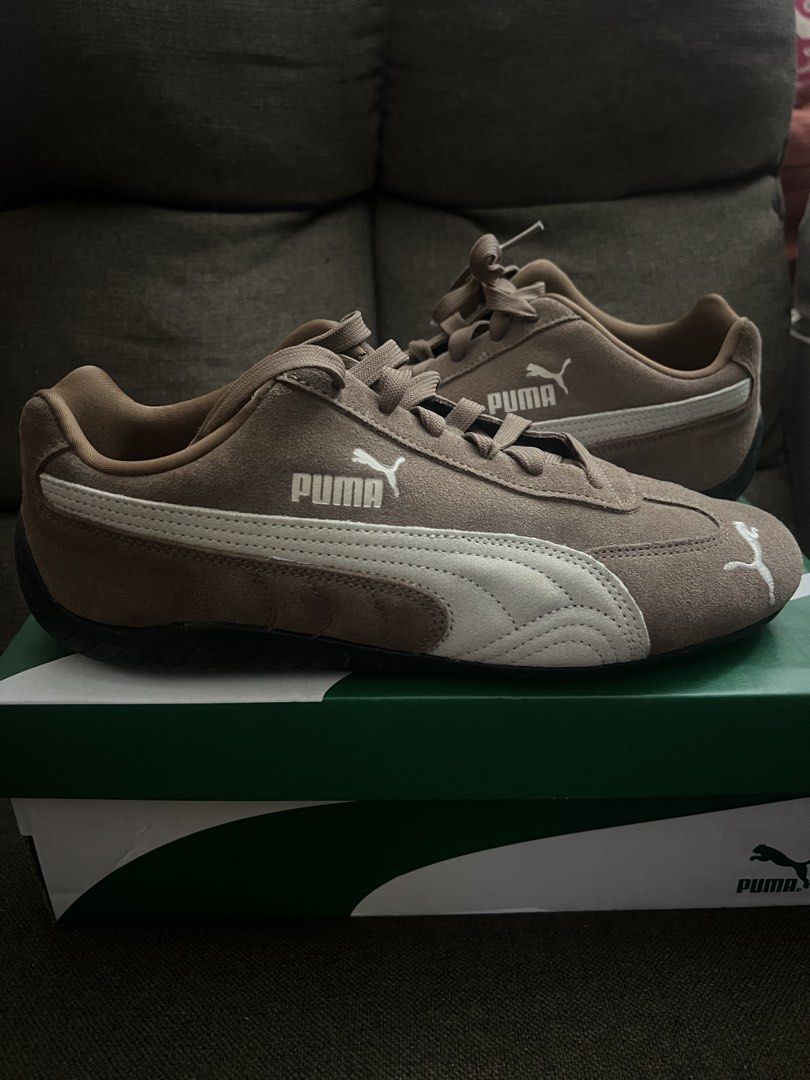 Puma Suede Sneakers Brown (Category: Sneakers) located in Tarlac. Submitted by mikyleeee (Listing ID 1461459624, Image 2). Description: - Brown Puma sneakers - Suede material with iconic white Puma stripe - Secure lace-up closure - Includes original box - Ideal for everyday casual outfits -Gold tounge logo.