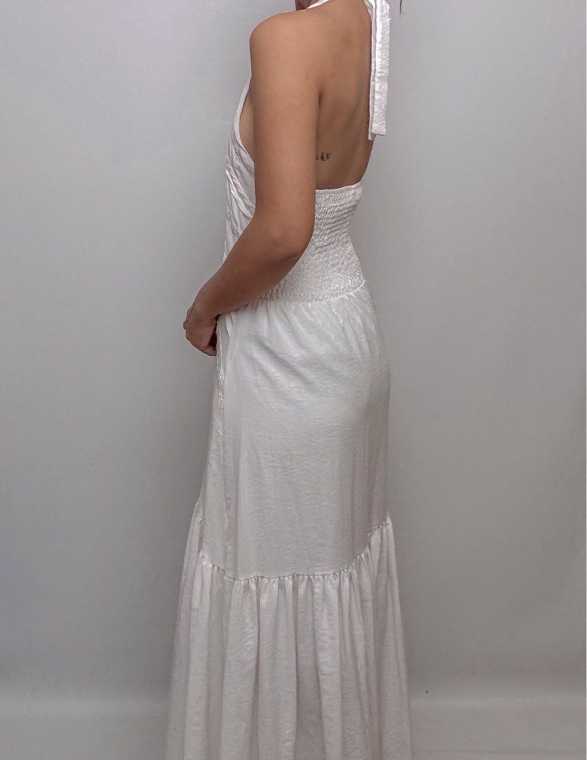 Quality Cotton Halter Dress (Category: Dresses) located in San Juan City. Submitted by jeane_de_arcc (Listing ID 1461341925, Image 3). Description: B:32-36” W:26-32” L:56” -lined -heavyweight -used once 🌸Seller’s Fave.