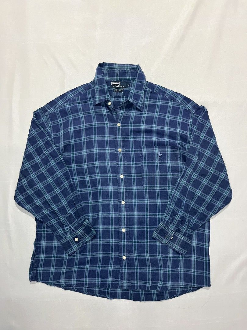 Ralph Lauren Flannel (Category: Formal Shirts) located in Cabuyao City. Submitted by grand_vault (Listing ID 1461481166, Image 1). Description: Ralph Lauren Flannel Size: XL Width: 26 Length: 28 Condition: 10/10 Color rate: 10/10 Issue: None.