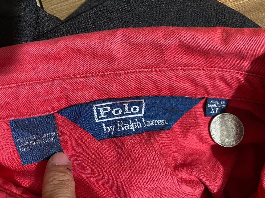 Ralph Lauren Harington (Red) (Category: Coats, Jackets and Outerwear) located in Manila. Submitted by 89p13rocket (Listing ID 1461436017, Image 3). Description: Dimes 26 X 28 Coloration 9/10.