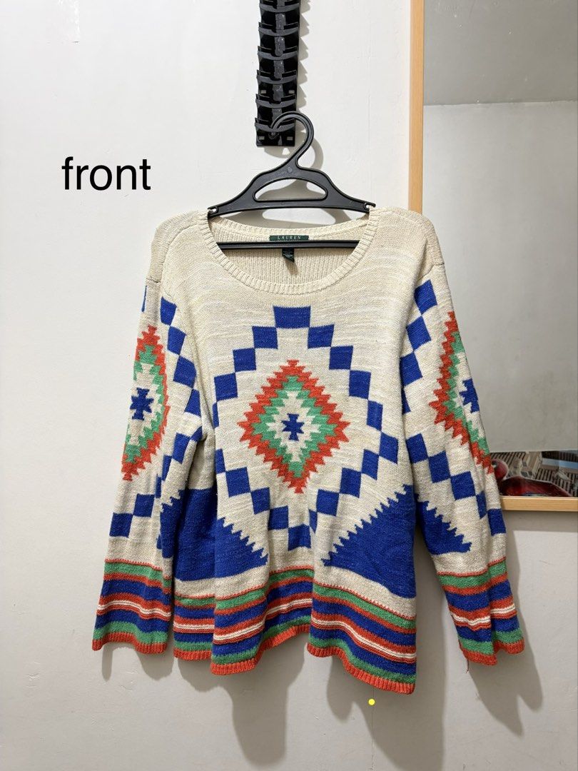 Ralph Lauren Knitted Sweater (Category: Coats, Jackets and Outerwear) located in Manila. Submitted by nikaa_008 (Listing ID 1461435770, Image 2). Description: vintage lauren ralph lauren knitted sweater rfs: decluttering (not my style anymore).