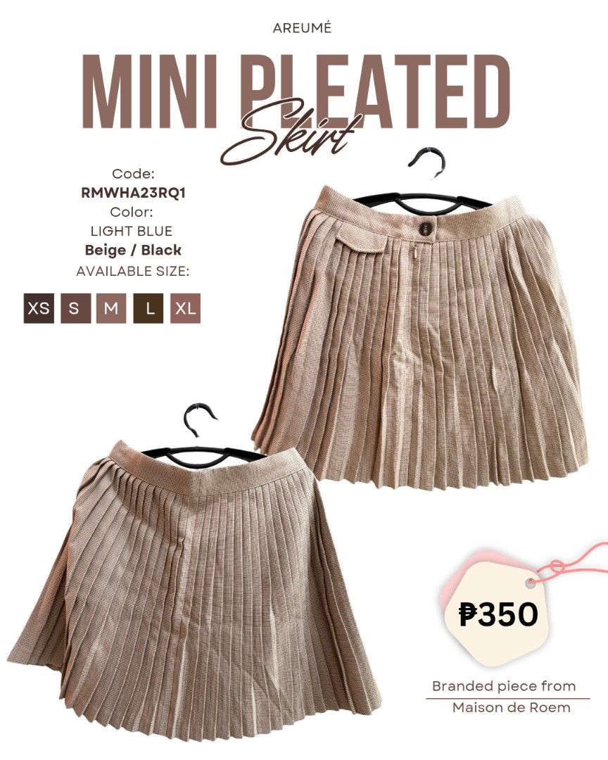 Random Korean Skirt (Category: Skirts) located in Manila. Submitted by cillyceline (Listing ID 1461480471, Image 2). Description: Korean Skirt from Roem brand, check the code at roem.com for authenticity..