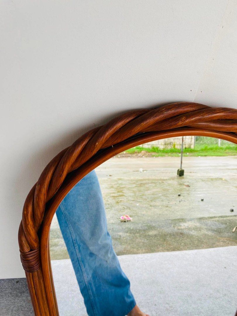 RATTAN WALL MIRROR (Category: Other Home Furniture) located in Manila. Submitted by jerichocal17856 (Listing ID 1461432059, Image 2). Description: “JAPAN SURPLUS” RATTAN WALL MIRROR SIZE: 20L” x 36H” inches (AS-IS ITEM) IN GOOD CONDITION.