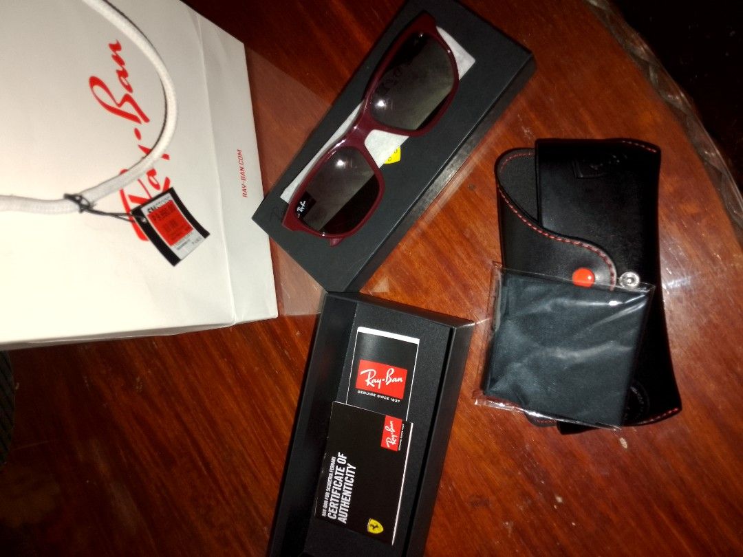 Rayban Ferrari (Category: Luxury Accessories) located in Caloocan City. Submitted by freelion.40c3b4 (Listing ID 1461490648, Image 2). Description: Rayban ferrari never used dm me for further details...
