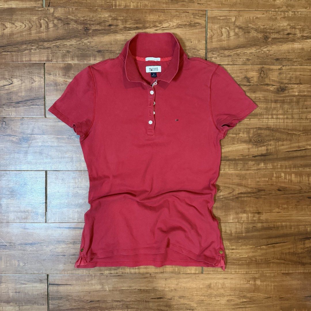 Red Tommy Hilfiger Polo (Category: Shirts) located in Cagayan de Oro. Submitted by ivanjsell (Listing ID 1461468501, Image 1). Description: w - 15.5 l - 25.5 sf should be covered by the buyer.