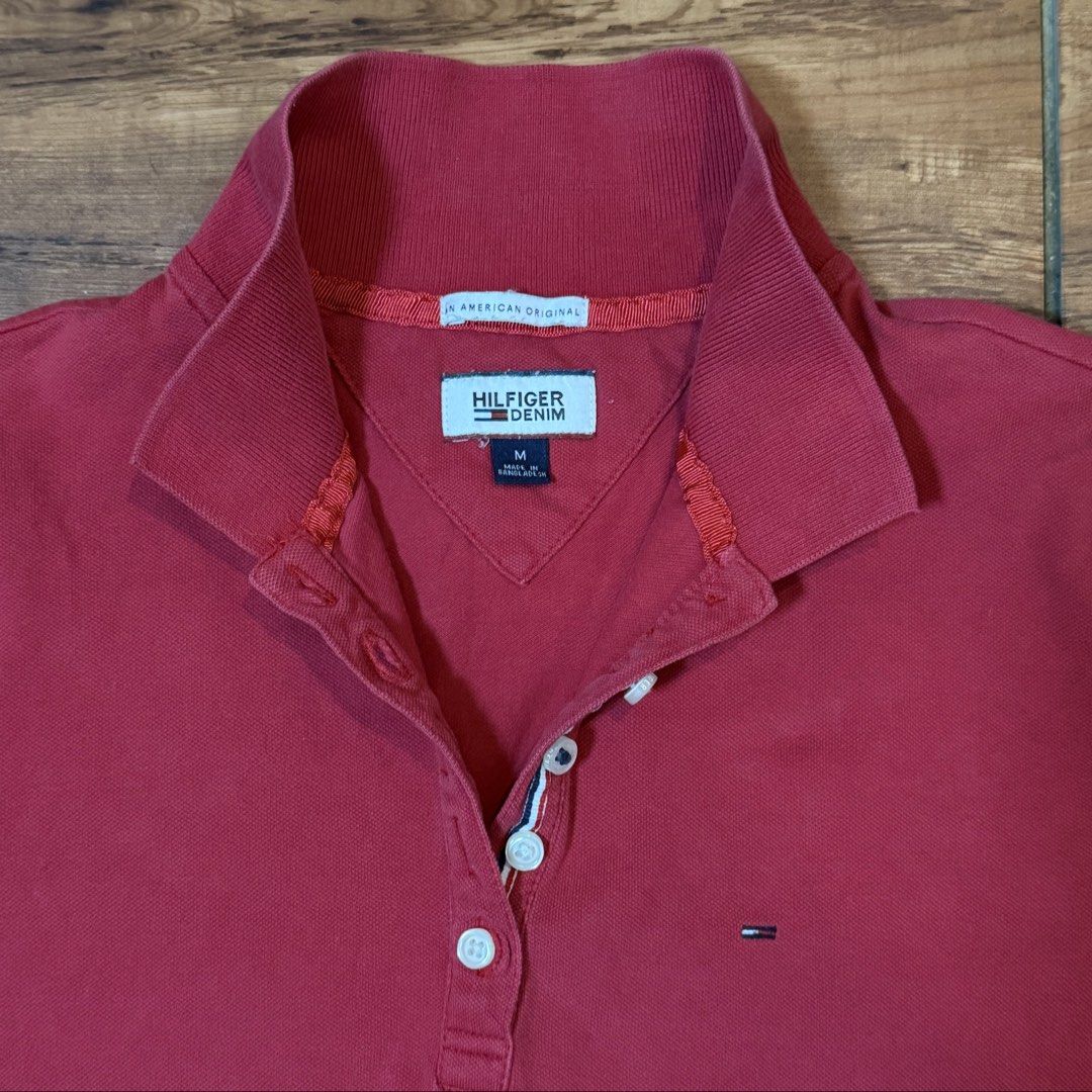 Red Tommy Hilfiger Polo (Category: Shirts) located in Cagayan de Oro. Submitted by ivanjsell (Listing ID 1461468501, Image 3). Description: w - 15.5 l - 25.5 sf should be covered by the buyer.