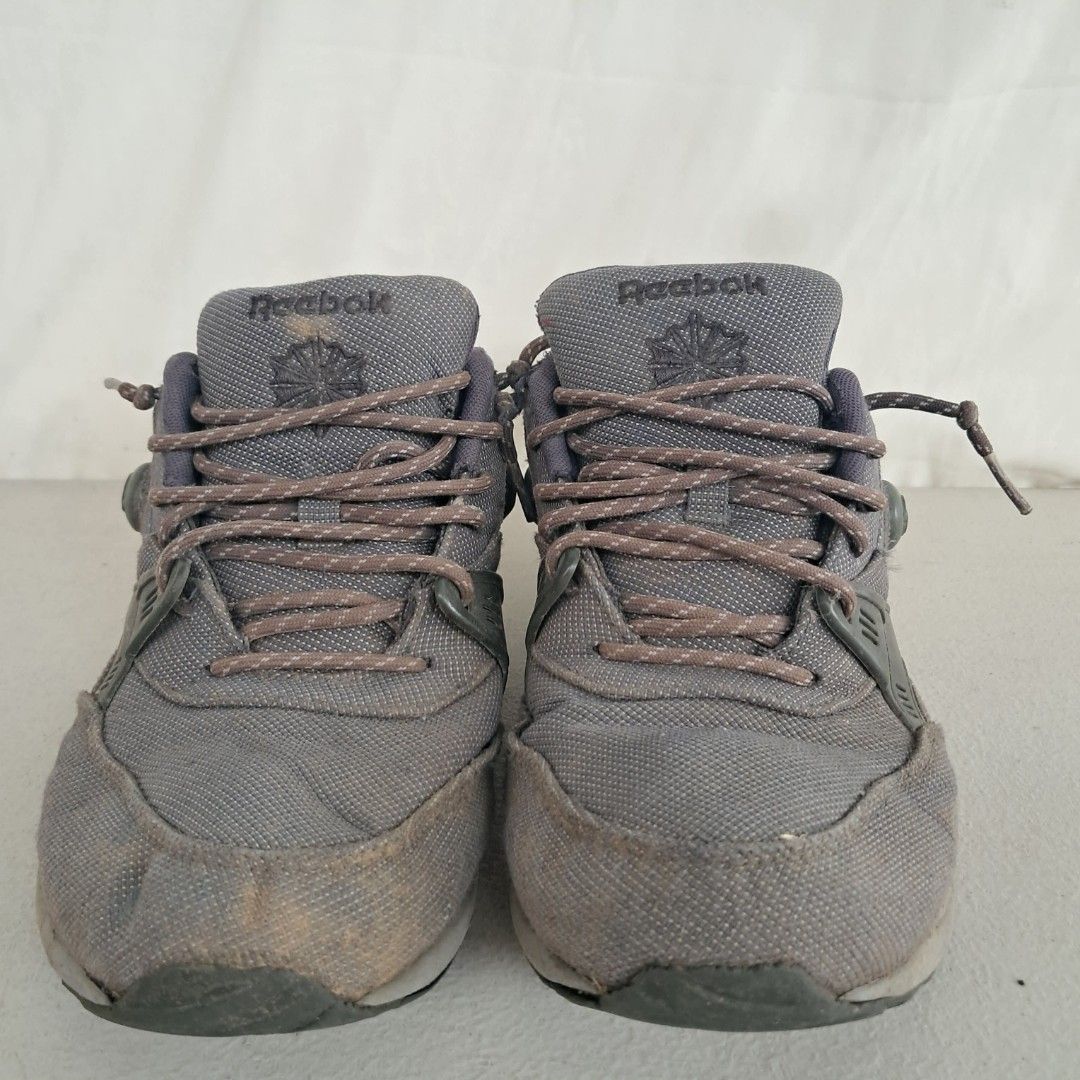Reebok Pump Plus Cordura Grey Sneakers (Category: Sneakers) located in Bulacan. Submitted by amarijapansurplus (Listing ID 1461430347, Image 3). Description: Grey Reebok sneakers. Features Cordura fabric. Laces are grey with pink flecks. Some dirt marks on the soles and uppers. Tread on the soles still looks good. Pump mechanism on the side. Ready for your next adventure..