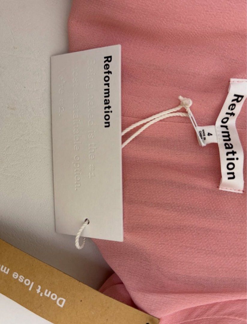 Rent/ Sale: (Category: Luxury Apparel) located in San Juan City. Submitted by jeane_de_arcc (Listing ID 1461348298, Image 2). Description: REFORMATION BNWT Pink Callalily Summer Wedding Guest Long Dress -super heavyweight, so flowy -size 4 on tag, fits small-large RENT: ₱700/2 days + 100/day if extended MINE: ₱3,500 (sale⚡️).