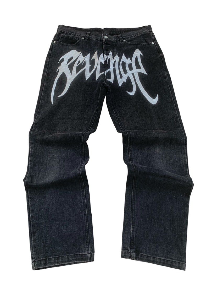 REVENGE (Category: Jeans) located in Aloran. Submitted by archives_wear (Listing ID 1461382776, Image 3). Description: WAIST 32 THIGH 12 LENGTH 38.5 LEG OPENING 7.5 PRICE 1200.