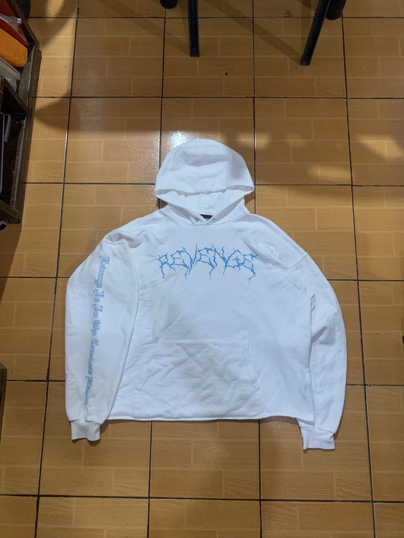 Revenge Anarchy Hoodie (Category: Hoodies) located in Cabuyao City. Submitted by huslterxhaggler (Listing ID 1461395191, Image 1). Description: Revenge Anarchy Hoodie Large on tag 25x25 Excellent condition 3.5k plus shipping fee Cabuyao, Laguna.