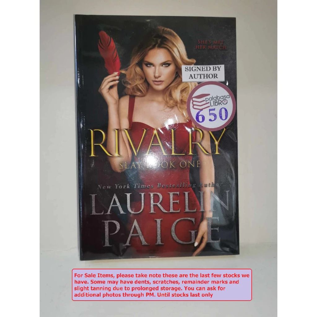 Rivalry Paperback by Laurelin Paige (Category: Storybooks) located in Iloilo. Submitted by k8sonlineph (Listing ID 1461413927, Image 1). Description: SIGNED PAPERBACK Publisher ‏ : ‎ Paige Press LLC Language ‏ : ‎ English Paperback ‏ : ‎ 296 pages ISBN-13 ‏ : ‎ 978-1942835752 Dimensions ‏ : ‎ 5.5 x 0.74 x 8.25 inches "This book is mean and kinky, desperate and romantic...I was consumed." - KC Caron, Goodreads Reviewer “Oh my. I was hooked. You wo