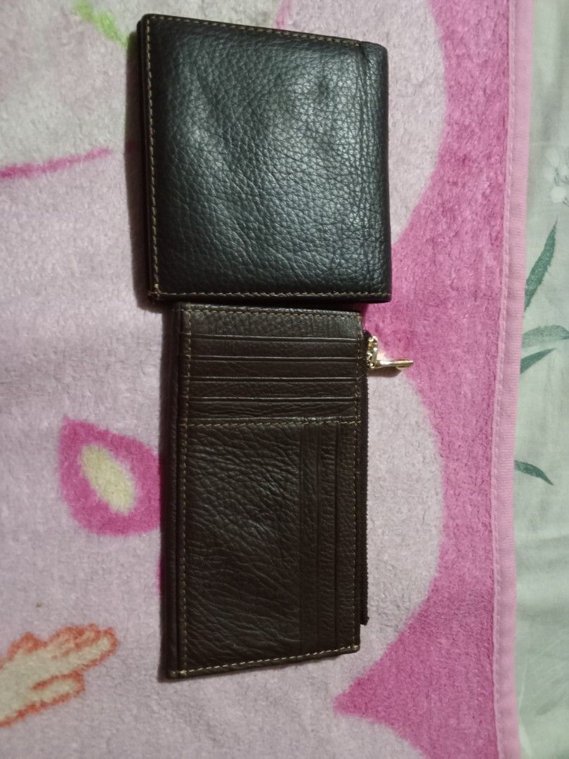 Rivera Leather Wallet and Card Holder Set (Category: Luxury Bags & Wallets) located in Manila. Submitted by aradoanita90032 (Listing ID 1461439130, Image 1). Description: - Set of 2 premium brown leather wallets - Includes a bifold wallet with secure snap closure - Also includes a slim zippered card holder with multiple slots - Both feature stylish stitching details - Ideal for keeping your cash and cards neatly organized.