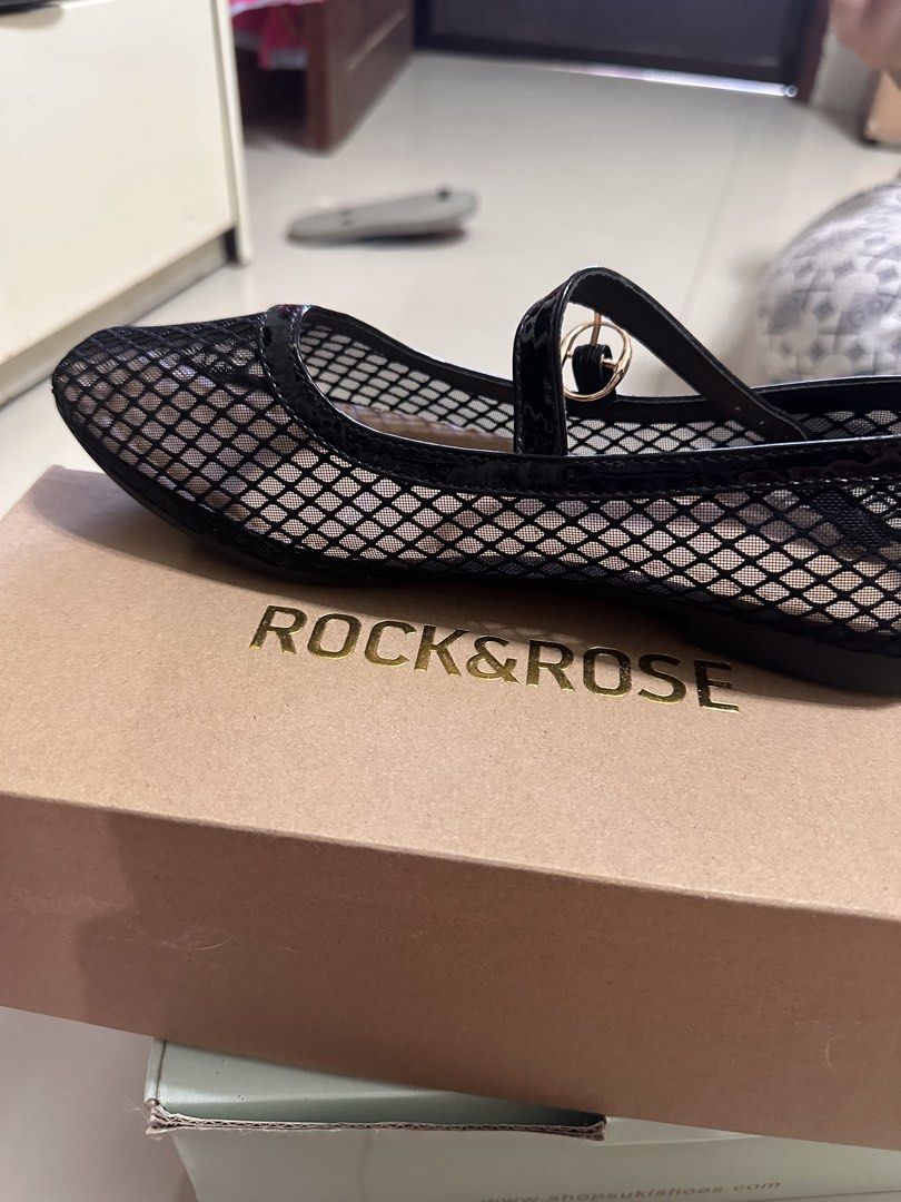 Rock&Rose Black Flats (Shella) (Category: Flats & Sandals) located in Angeles City. Submitted by hyegastos (Listing ID 1461392298, Image 2). Description: - Size 39 US - Never worn/used.