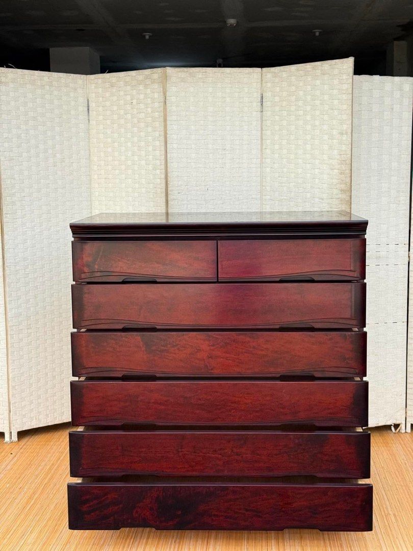 ROSEWOOD CHEST DRAWER IN GOOD CONDITION (Category: Shelves, Cabinets & Racks) located in Manila. Submitted by jerichocal17856 (Listing ID 1461428103, Image 1). Description: JAPAN SURPLUS SOLID WOOD ROSEWOOD CHEST DRAWER IN GOOD CONDITION SIZE: 45H x 41.5L x 24.5W inches.