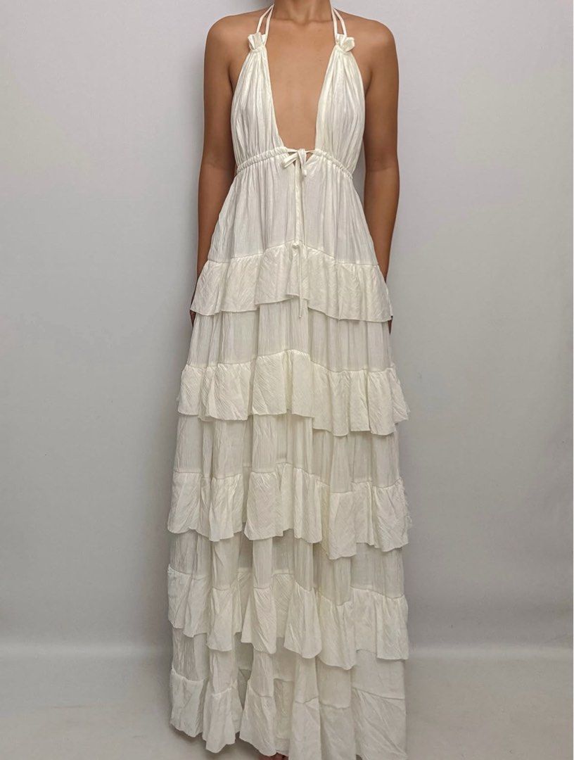 Sale🌺 Quality Boho Open Back Layer Summer Dress (Category: Dresses) located in San Juan City. Submitted by jeane_de_arcc (Listing ID 1461339352, Image 1). Description: -Pleated Cotton, hq -FREESIZE XS - EXTRA LARGE Length: 58” 🌸Seller’s Fave.