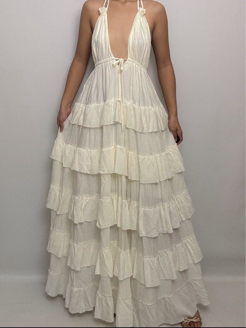 Sale🌺 Quality Boho Open Back Layer Summer Dress (Category: Dresses) located in San Juan City. Submitted by jeane_de_arcc (Listing ID 1461339352, Image 3). Description: -Pleated Cotton, hq -FREESIZE XS - EXTRA LARGE Length: 58” 🌸Seller’s Fave.