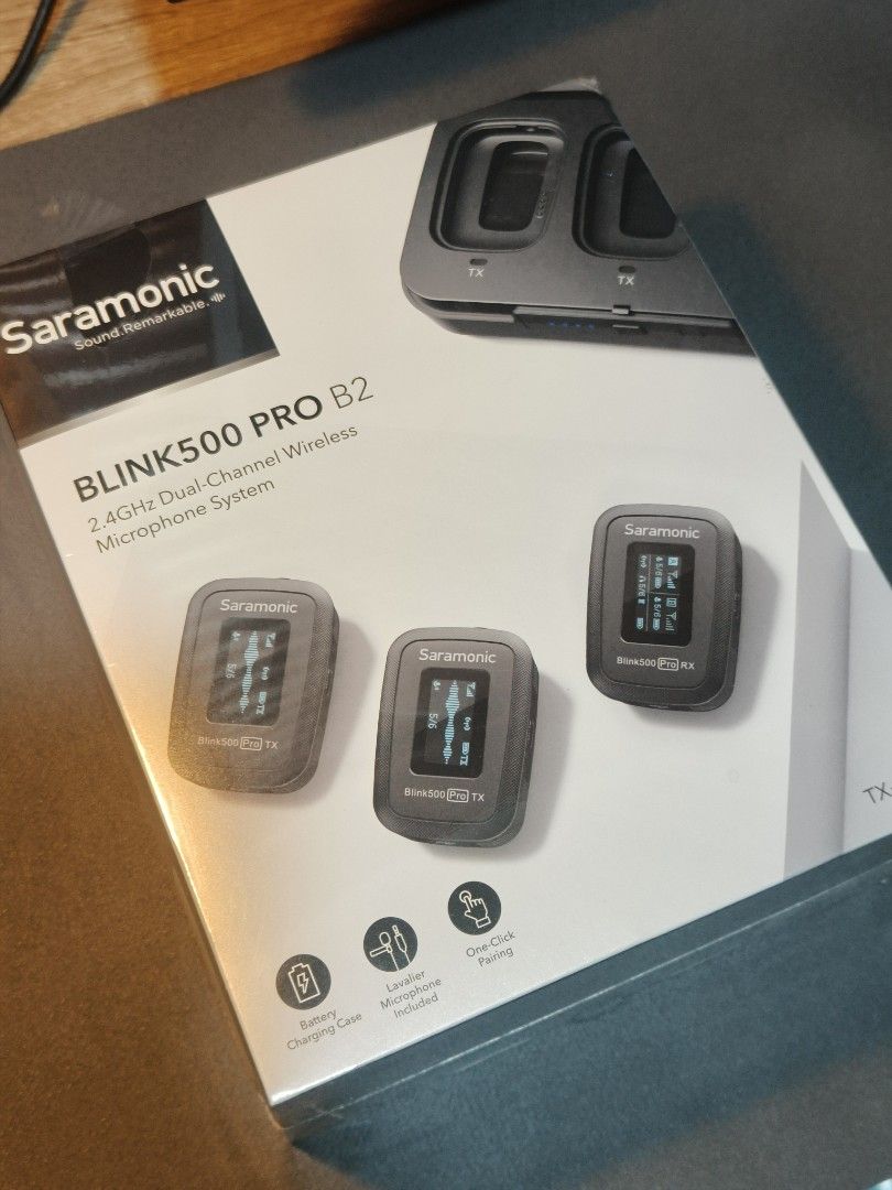 Saramonic Blink500 PRO B2 wireless mic for vlogging (Category: Microphones) located in Makati City. Submitted by franco31 (Listing ID 1461465624, Image 1). Description: Sealed box, brand new..