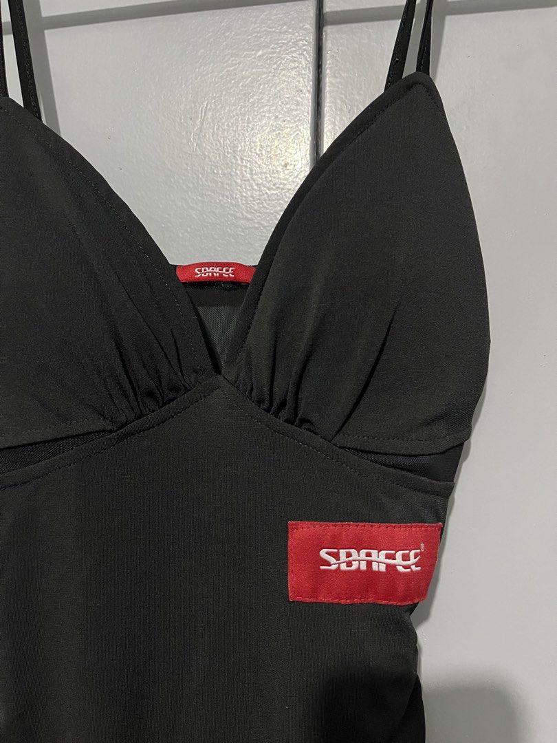 SBAFEE Black Ruched Ruffle Dress (Category: Dresses) located in Manila. Submitted by mae_meyn (Listing ID 1461450301, Image 2). Description: - Black spaghetti strap dress - Flattering V-neckline with sheer paneling detail - Ruching down the side for a fitted look - Ruffle hem for added flair - Small red SBAFEE logo tag - Ideal for a night out - NEEDS WASH - USED ONCE (photoshoot) Mode of Payment: Cash 💵 / GCash / Bank coming soon! Meetup: Sta An