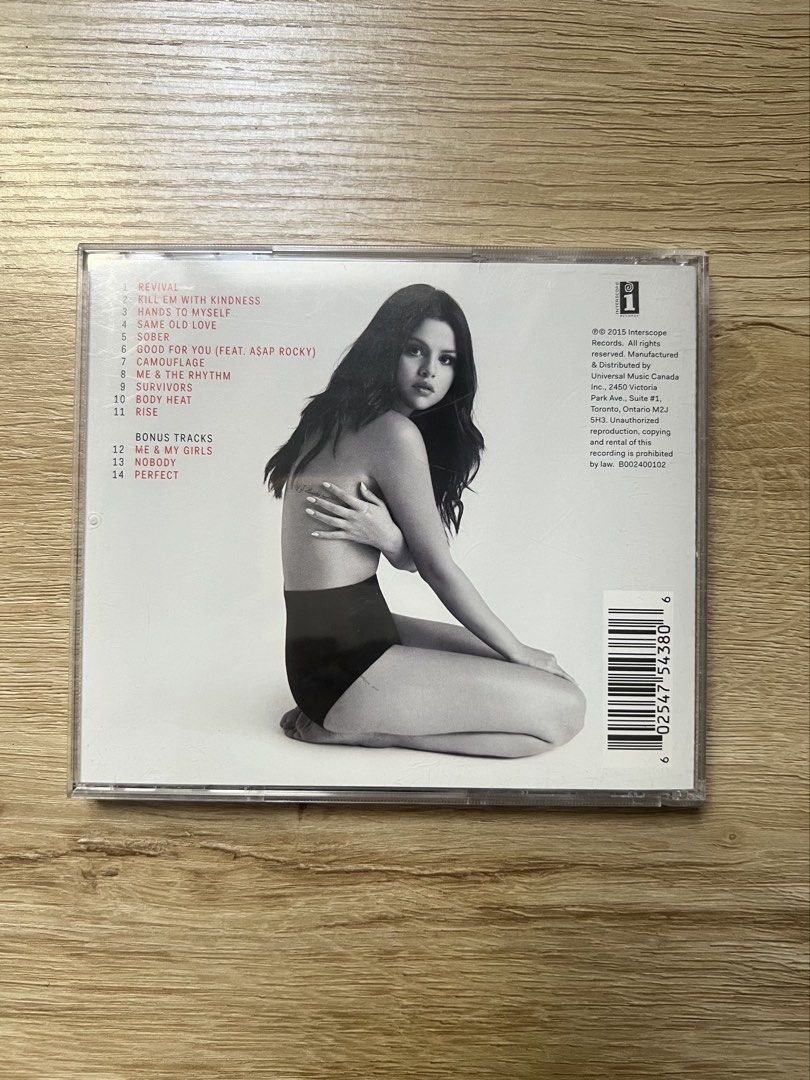 Selena Gomez Revival CD Used (Category: CDs & DVDs) located in Malolos. Submitted by thegodliesttime (Listing ID 1461404889, Image 2). Description: Canada Pressing Good Condition, Near Mint Rfs : Extra Copy MOP : Gcash Shipping : J&T Weekends only.