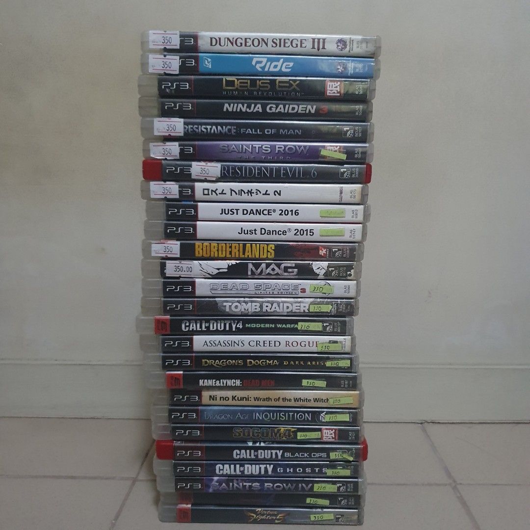Selling 50+ Sony PS3 Videogames 3/4 Set (Category: PlayStation) located in Quezon City. Submitted by itemsforadoption (Listing ID 1461432321, Image 2). Description: Important note: carousel sellers have limited replies. If I can't reply, feel free to message me on 09338548592 Rfs: Its 2026! Happy New Year! Hoping you have a good year ahead of you! If you have questions feel free to send a message. Though I'll most likely be able to reply from 10a
