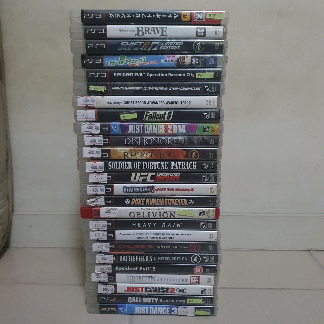 Selling 50+ Sony PS3 Videogames 4/4 Set (Category: PlayStation) located in Quezon City. Submitted by itemsforadoption (Listing ID 1461432707, Image 2). Description: Important note: carousel sellers have limited replies. If I can't reply, feel free to message me on 09338548592 Rfs: Its 2026! Happy New Year! Hoping you have a good year ahead of you! If you have questions feel free to send a message. Though I'll most likely be able to reply from 10a
