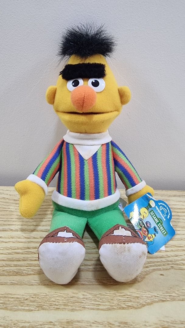 Sesame Street Bert Plush Toy (Category: Plushies & Soft Toys) located in Paranaque City. Submitted by olxph_668280920 (Listing ID 1461497381, Image 3). Description: - Adorable Bert plush toy from Sesame Street. - Features his iconic striped sweater and green pants. - Brand new with original tags still attached. - Ideal for collectors or playtime fun. - A must-have for any Sesame Street enthusiast..