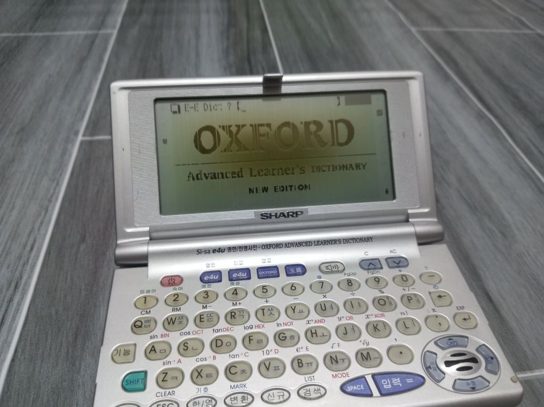 Sharp Electronic Dictionary RD-6100 (Category: Other Gadgets) located in Moalboal. Submitted by josephjohn47897 (Listing ID 1461473964, Image 1). Description: Sharp electric dictionary rd-6100!(100) has a feature similar like text to speech! has issues on the screen(look at pictures) uses 2 AAA batteries(not included) as is free if bought any of my stuff(optional) please manage your expectations since this is an old item! buy at your own risk! me