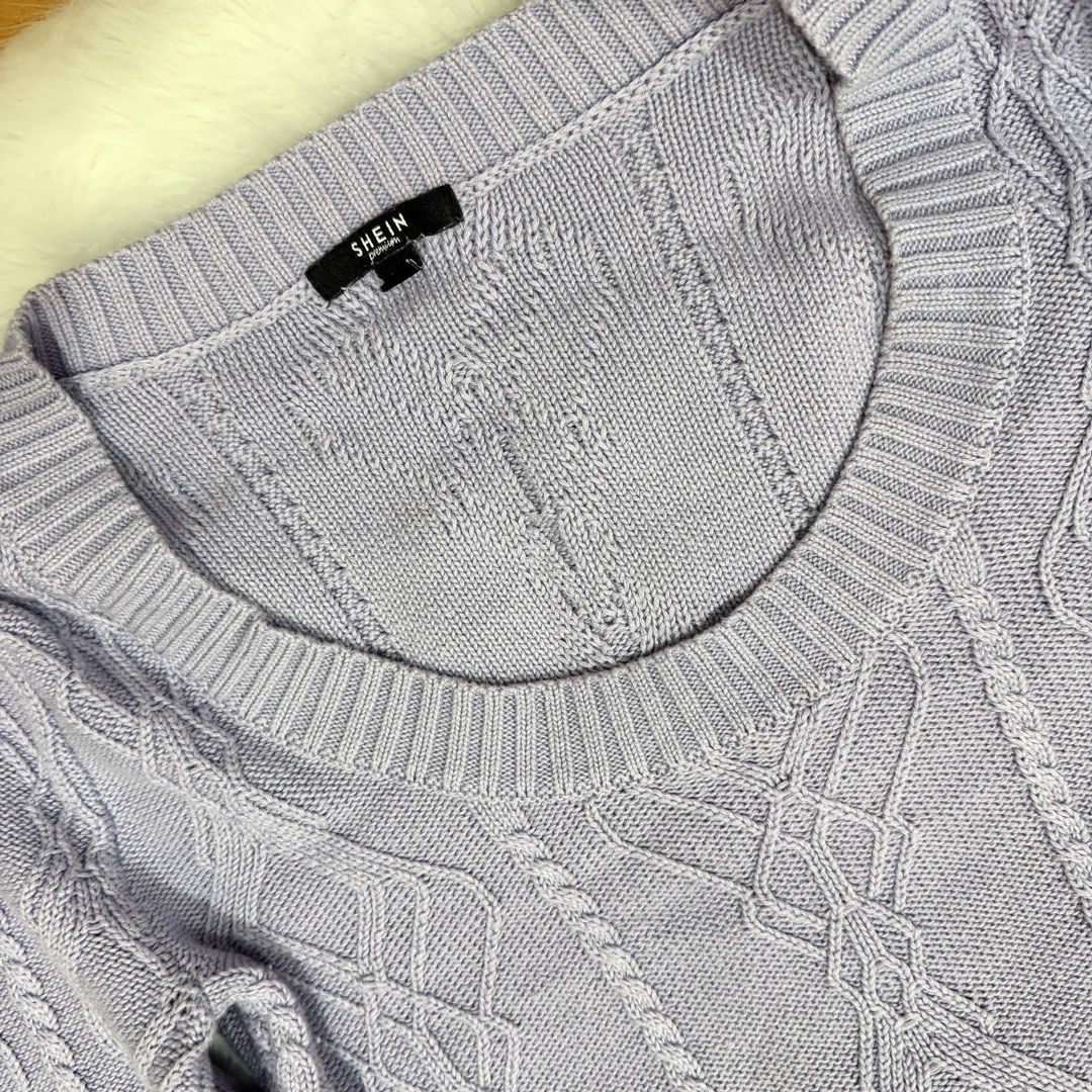 Shein Premium Lavender Knit Longsleeves (Category: Longsleeves) located in Legazpi City. Submitted by lezarellesque (Listing ID 1461429152, Image 2). Description: Used thrice Please read :)) 1. Kindly refrain from asking for when worn photos. I will include them in the listing if I have. 2. Last price posted as I bought these at higher costs and I barely used them. Just letting them go at lower prices to make space in my closet. I will indicate i