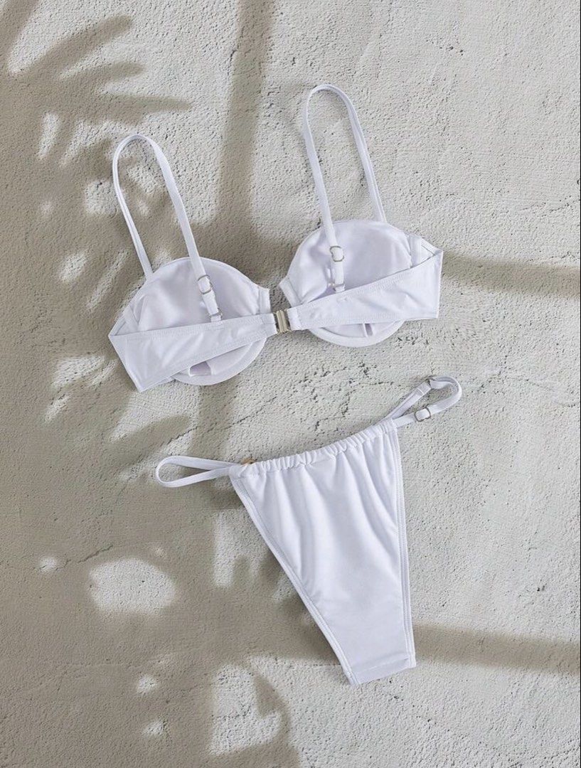 Shein White Push-Up Bikini Set (Category: Bikinis & Swimsuits) located in Taguig. Submitted by ishaintsad (Listing ID 1461494919, Image 3). Description: - used once only - actual ww pic on 4th slide - xs on tag .