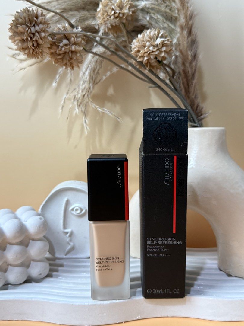 Shiseido Synchro Self Refreshing Foundation in 240 Quartz (NEW PACKAGING) (Category: Makeup) located in Taytay. Submitted by betterthanbare (Listing ID 1461370438, Image 1). Description: ❗️PAKIBASA BAGO MAG MINE PLS❗️ ✅ STRICTLY 1-2 DAYS RESERVATION ONLY ✅all prices are firm. Low ballers will not be entertained ✅all items are on hand and 100% guranteed authentic WHEN IN DOUBT DONT BUY ✅bawal sa super selan! Some boxes are deformed IF MAARTE SA MA