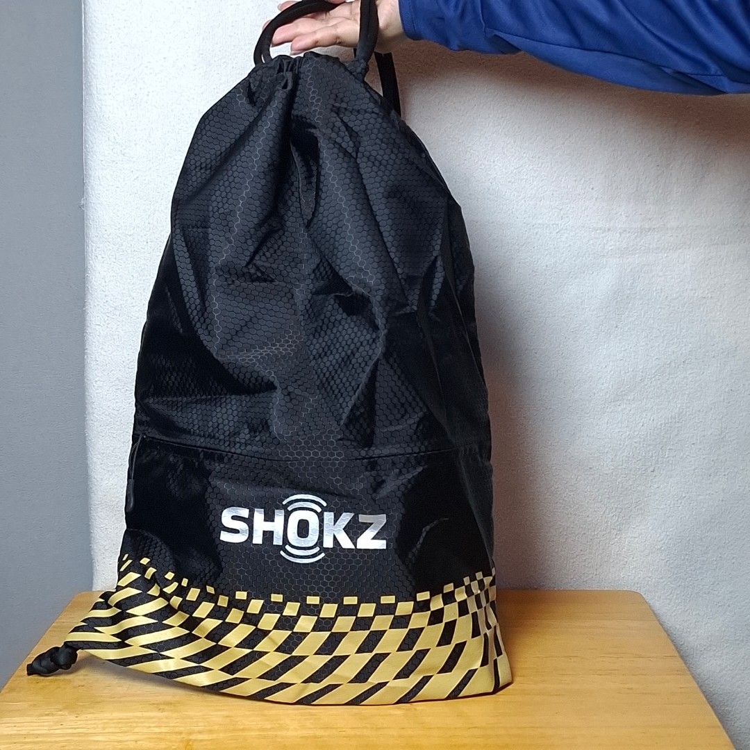 Shokz Drawstring Backpack (Category: Backpacks) located in Baguio. Submitted by kathuu27 (Listing ID 1461508809, Image 3). Description: Shokz Drawstring Backpack 37 x 48cm Likenew condition Baguio City Based (open for dropping/meet-up) Outside Baguio - Payment First Shipping +SF Courier: Jnt.