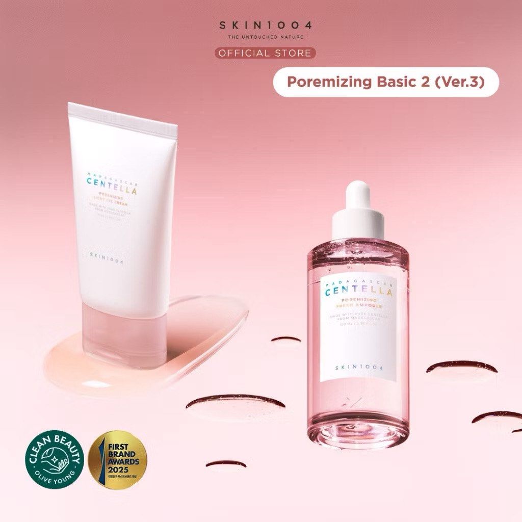 SKIN1004 Madagascar Centella Pore-Minimizing Set (Category: Face Care) located in Munoz. Submitted by narsedel (Listing ID 1461559874, Image 1). Description: - SKIN1004 Madagascar Centella Pore-Minimizing Basic Set (Ver.3) - Set includes: Deep Cleansing Foam (100ml) & Pore-Minimizing Fresh Ampoule (100ml) - Key Ingredient: Pure Centella Asiatica from Madagascar - Benefits: Helps minimize pores - Expiry Dates: 2025.07.07 (Foam) & 2025.08.09 (Ampou