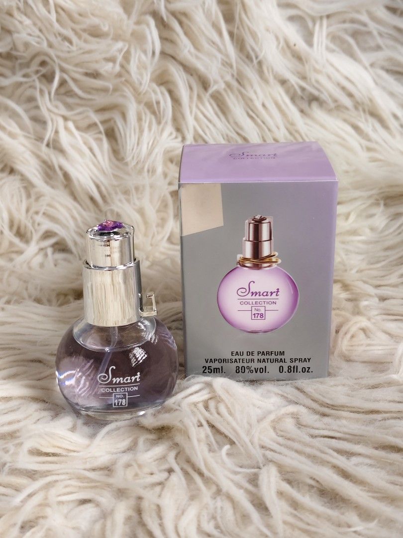 Smart Collection No. 178 Eau de Parfum 25ml (Category: Fragrance & Deodorants) located in Manila. Submitted by jacjacsantos08 (Listing ID 1461373135, Image 1). Description: Eclat d’Arpège 💜✨ Soft, fresh, and effortlessly feminine. Eclat d’Arpège is a delicate floral fragrance with a clean, powdery feel—perfect for those who love smelling fresh, elegant, and naturally beautiful. 🌸 💜 Scent vibe: Fresh • Floral • Powdery • Clean • Feminine ✨ Perf