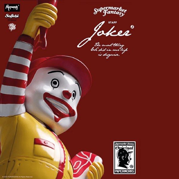 Sofubi Supermarket Staff joker Liberty (mcdonalds) (Category: Figurines & Statues) located in Paranaque City. Submitted by icko007 (Listing ID 1461533480, Image 2). Description: Sofubi Supermarket Staff joker Liberty (mcdonalds) Art Toys Mint in box open for checking only Price 11,500 No Rush Shipping /Dibs now pay now Location Paranaque Payment Gcash/Bpi Shipping Lalamove/Lbc Buyers Risk / Fee ‼️Seller is not responsible for: lost, stolen, or da