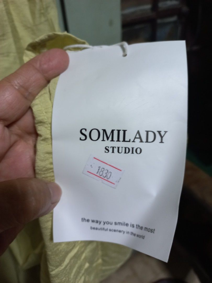SOMILADY STUDIO Yellow Maxi Dress (Category: Dresses) located in Quezon City. Submitted by msdcshop (Listing ID 1461447763, Image 3). Description: - Yellow maxi dress from SOMILADY STUDIO - Features a crinkled texture fabric - Simple spaghetti strap design - Ideal for casual wear or beach days - Easy to style and versatile.