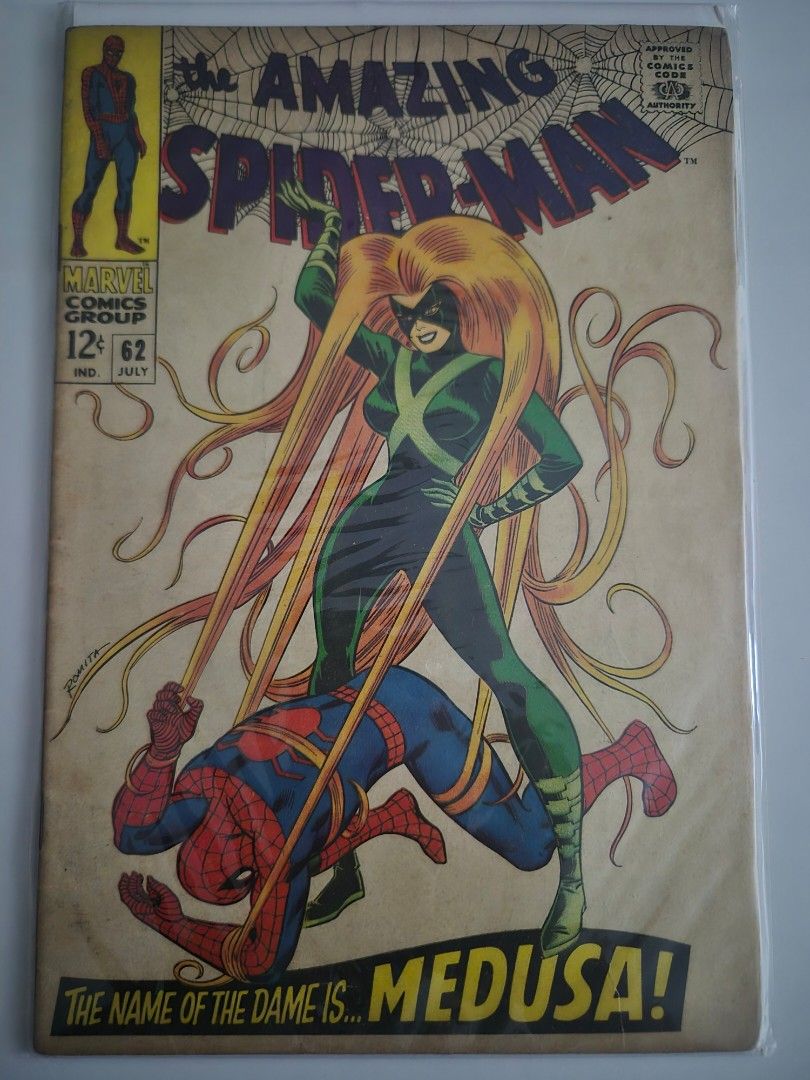Spider-man Vintage Comics Set (Category: Comics & Manga) located in Muntinlupa City. Submitted by royalstar-4914 (Listing ID 1461413641, Image 1). Description: Spider-man Vintage Comics Set 1) Amazing Spider-man #62 - Stan Lee story - John Romita cover and art - Medusa appearance 2) Spidey Super Stories #42 - Kingpin and Electro appearance - Spidey stamp on back cover 3) Secret Wars #1 - Commemorative Sketch Edition - Brian Michael Bendis story -