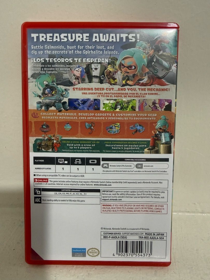 Splatoon Raiders (Category: Nintendo) located in Pasig City. Submitted by switchup_ (Listing ID 1461506925, Image 2). Description: FOR SALE: Splatoon Raiders - Nintendo Switch 2 Exclusive 10/10 condition, can pass as brand new. I bought this on August 2026 for 3.9k I have a receipt RFS: Already finished the Main Story and got the Plastic-Bottle Shot Replica Weapon for Splatoon 3 Location: Countryside, Pasig City .