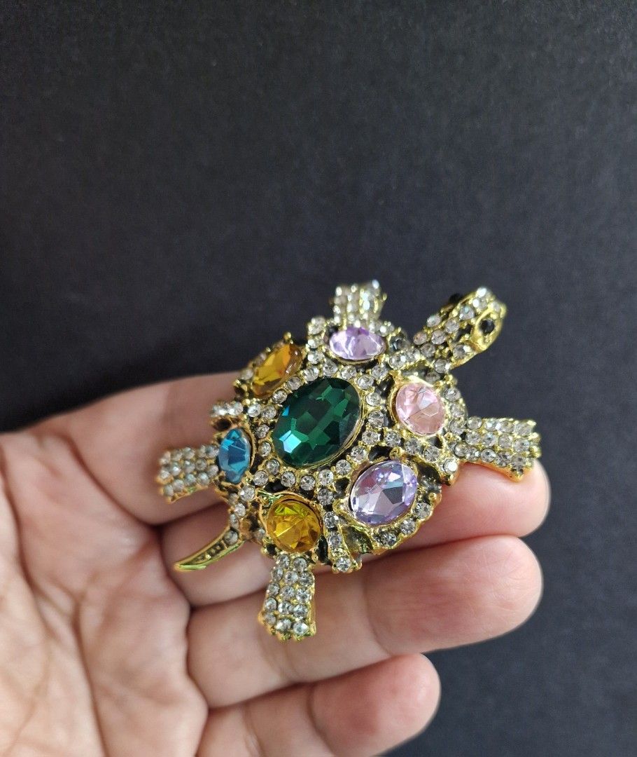 Spotted Turtle Brooch (Category: Brooches) located in Taguig. Submitted by mommaschoice (Listing ID 1461340713, Image 2). Description: Brand New Unisex use Adorned w/ mix colored rhinestones Lightweight won't damage the fabric Ships nationwide.