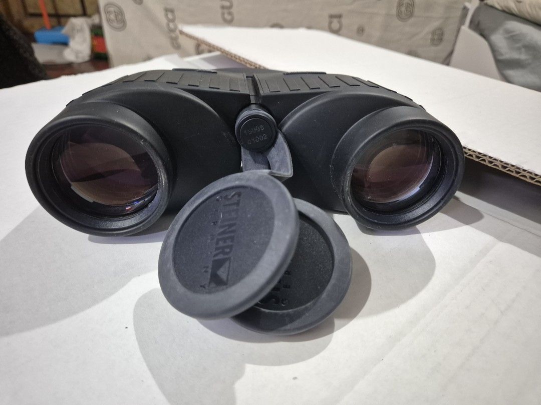 Steiner Navigator 7x50 Binoculars with Case (Category: Travel Essentials & Accessories) located in Caloocan City. Submitted by mukjin (Listing ID 1461343618, Image 3). Description: - Steiner Navigator 7x50 binoculars - Made in Germany - Ideal for outdoor adventures and bird watching - Includes carrying case, strap, and lens covers - Original manual included - Features clear optics.