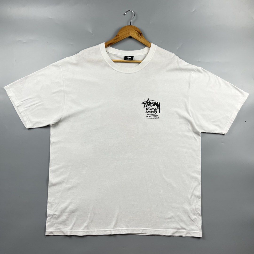 Stüssy Mushroom in the Clouds Tee (Category: Activewear) located in Los Banos. Submitted by 4030.archives. (Listing ID 1461487458, Image 1). Description: Stüssy Mushroom in the Clouds Tee 1800 Pesos XL Length : 30 inches Width : 25 inches Excellent Condition .