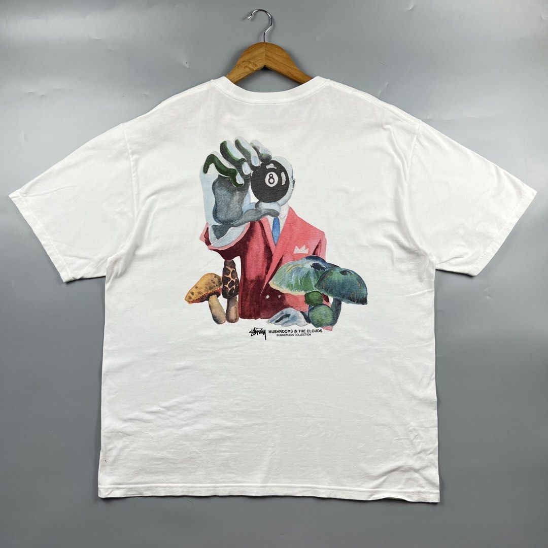 Stüssy Mushroom in the Clouds Tee (Category: Activewear) located in Los Banos. Submitted by 4030.archives. (Listing ID 1461487458, Image 2). Description: Stüssy Mushroom in the Clouds Tee 1800 Pesos XL Length : 30 inches Width : 25 inches Excellent Condition .