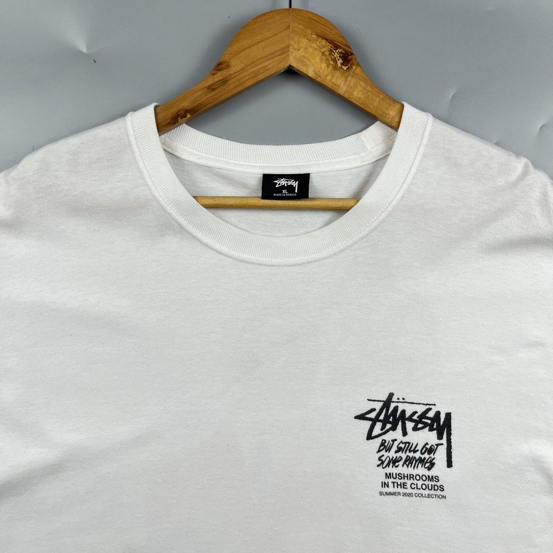 Stüssy Mushroom in the Clouds Tee (Category: Activewear) located in Los Banos. Submitted by 4030.archives. (Listing ID 1461487458, Image 3). Description: Stüssy Mushroom in the Clouds Tee 1800 Pesos XL Length : 30 inches Width : 25 inches Excellent Condition .