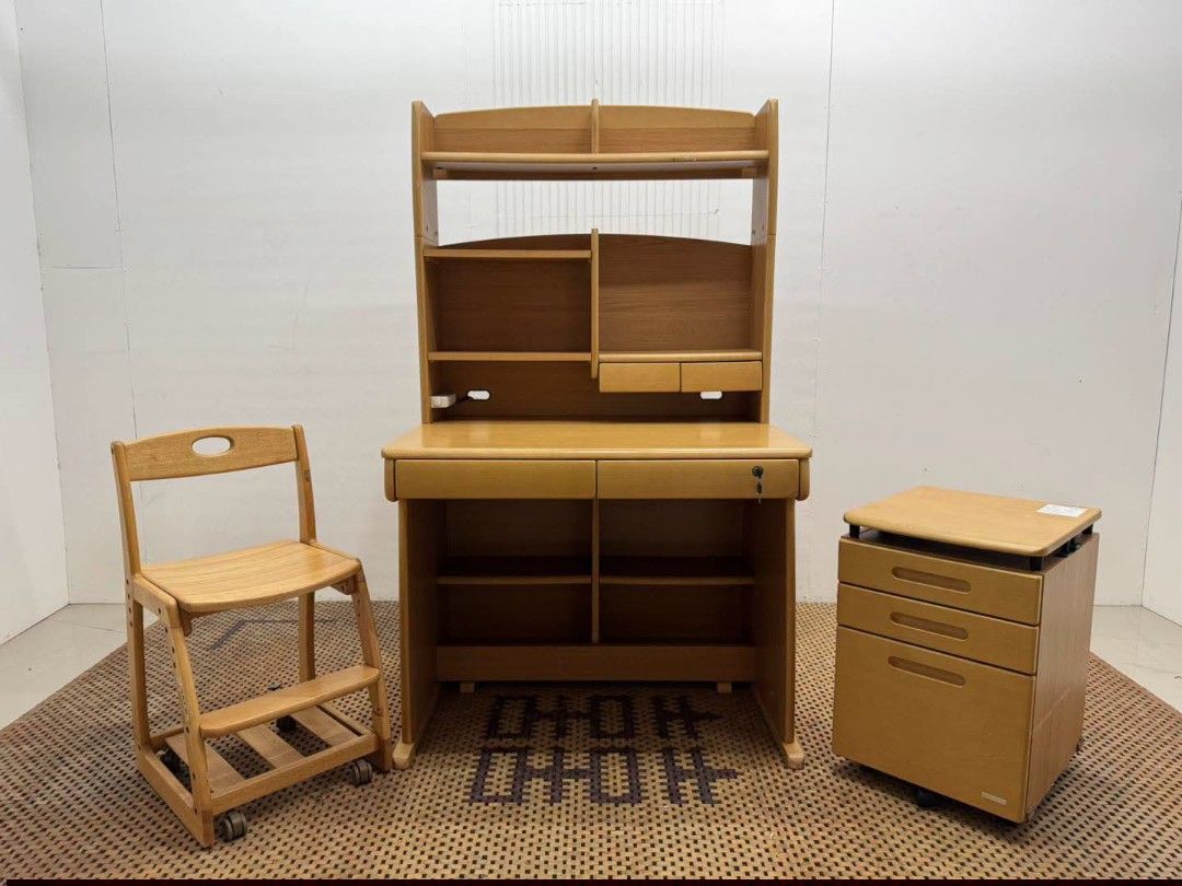 Study Table (Category: Tables & Sets) located in Meycauayan. Submitted by marygracecasimiro (Listing ID 1461438657, Image 3). Description: Wooden Study Table with Chair and Drawer Price: 14,500 L37.5 x W27.5 x H64/30 In good condition💜💜.