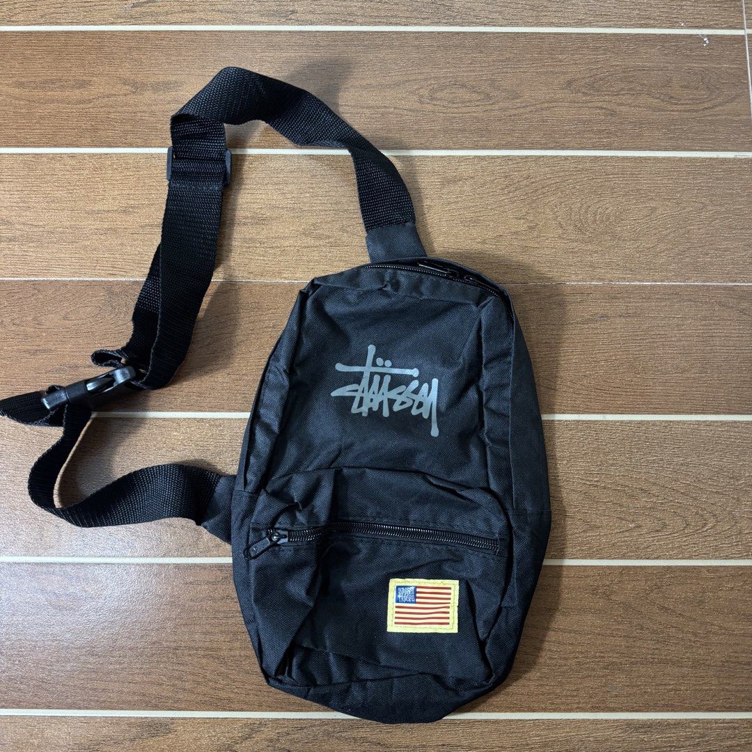 Stussy troops bodybag (Category: Sling Bags) located in Davao. Submitted by cmbs141022 (Listing ID 1461560928, Image 1). Description: Stussy Troops Bodybag Condition: 9/10 excellent ₱500.