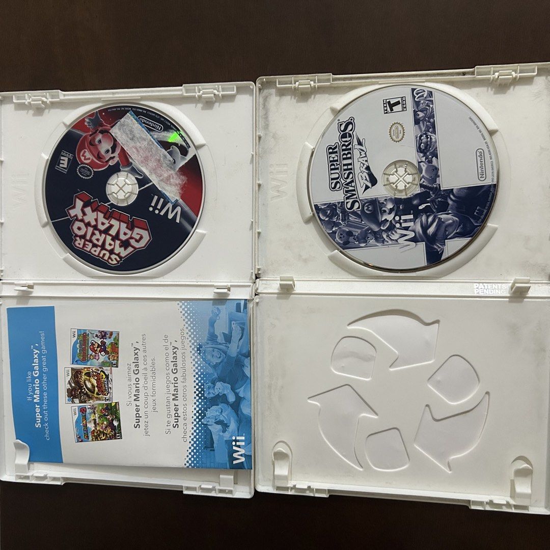 Super Mario Galaxy & Super Smash Brawl Bundle Wii (Category: Nintendo) located in Quezon City. Submitted by argamenest (Listing ID 1461385329, Image 3). Description: - tested and working - take all only for 1500 📍 Fairview Quezon City.