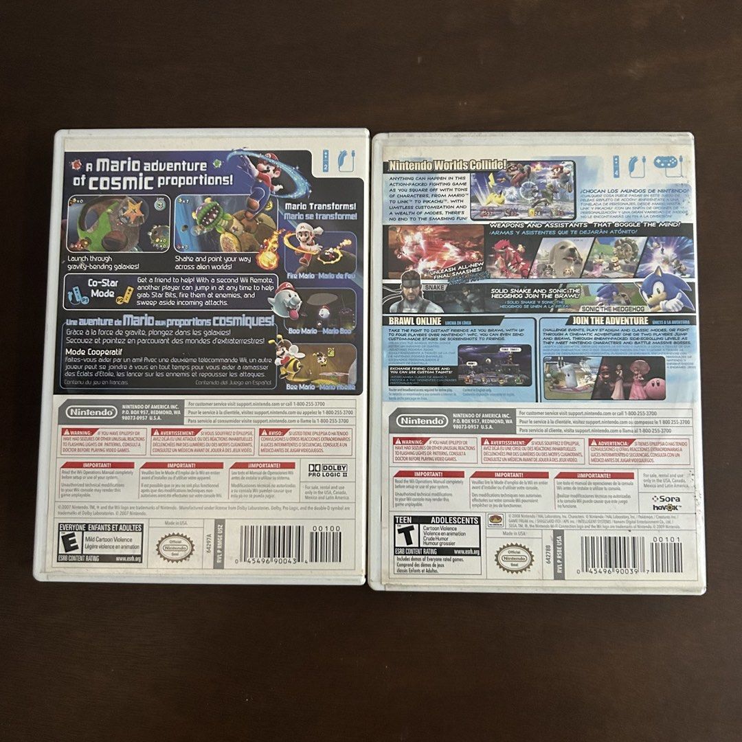 Super Mario Galaxy & Super Smash Brawl Bundle Wii (Category: Nintendo) located in Quezon City. Submitted by argamenest (Listing ID 1461385329, Image 2). Description: - tested and working - take all only for 1500 📍 Fairview Quezon City.