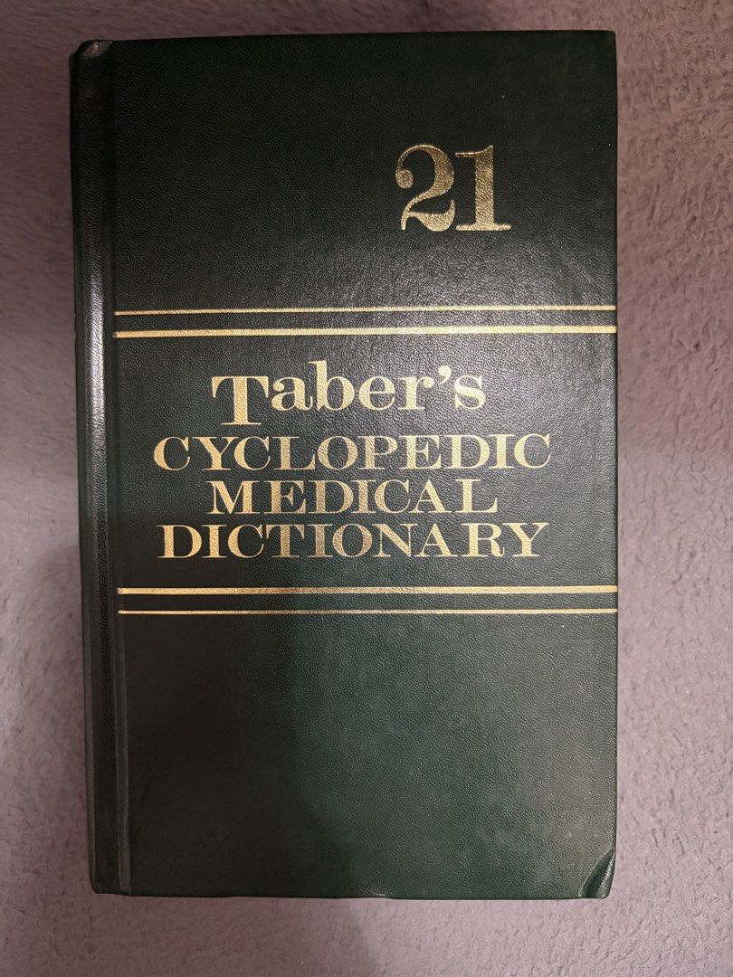 Taber's Cyclopedic Medical Dictionary Edition 21 (Category: Textbooks) located in Caloocan City. Submitted by fierceearth-2d5b (Listing ID 1461399508, Image 1). Description: - Taber's Cyclopedic Medical Dictionary, 21st Edition - Features full-color illustrations - Published by F.A. Davis Company, Philadelphia - A comprehensive medical reference book.