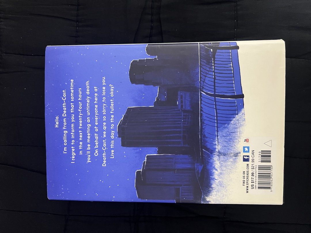 They Both Die at the End by Adam Silvera (Category: Storybooks) located in Makati City. Submitted by declutter_butter (Listing ID 1461500268, Image 2). Description: - Adam Silvera's 'They Both Die at the End' - New York Times Bestseller - Story of two boys who have one day to live - They decide to spend their last day together - A bold, lovely, and haunting story - Themes: loss, hope, and friendship.