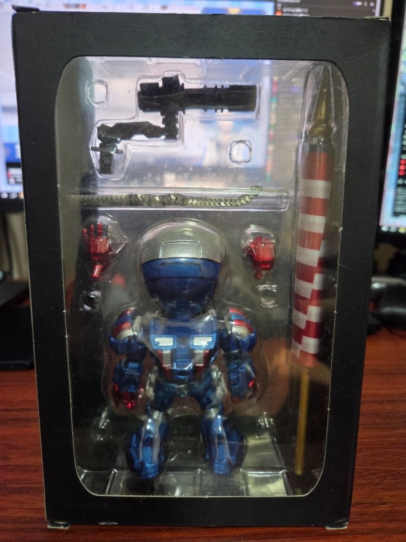 Tideway Iron Man War Machine (Iron Patriot Colors) (Category: Figurines & Statues) located in Lipa City. Submitted by vergaraac (Listing ID 1461477801, Image 2). Description: Condition: - Minor wear and tear on box from storage, unused/not displayed - Figures are visibly in good condition, buyer may ask for photos/videos of figures for further inspection.
