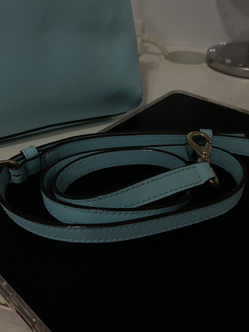 Tiffany Blue Kate Spade Bag (Category: Luxury Bags & Wallets) located in Manila. Submitted by keiirabelleee777 (Listing ID 1461363482, Image 3). Description: 📍good as new 📍never used 📍from Dubai, UAE 📍negotiable for sure buyer 📍with strap 📍can ship nationwide and international.